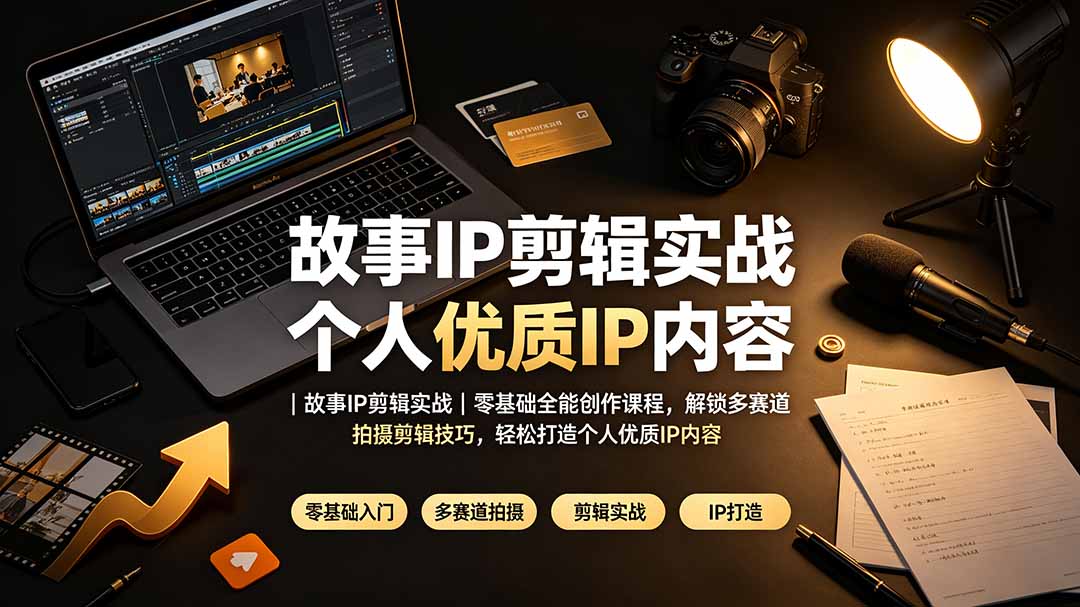 （19550期）故事IP剪辑实战｜零基础全能创作课程，解锁多赛道拍摄剪辑技巧，轻松打造个人优质IP内容插图1