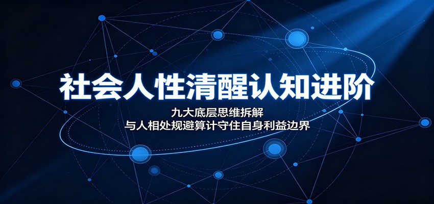 社会人性清醒认知进阶:九大底层思维拆解,与人相处规避算计守住自身利益边界-网赚副业网
