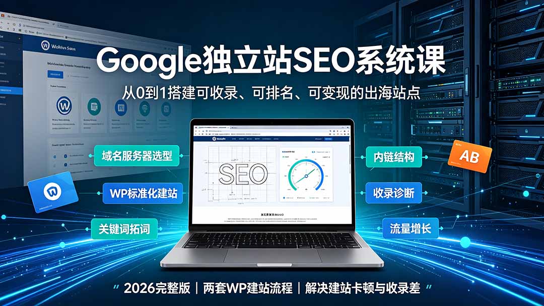 (19426期)Google独立站SEO-7月系统课:出海基建×WordPress建站×AI内容生产×站内外优化×Search Console×AdSense变现插图 (19426期)Google独立站SEO-7月系统课:出海基建×WordPress建站×AI内容生产×站内外优化×Search Console×AdSense变现插图