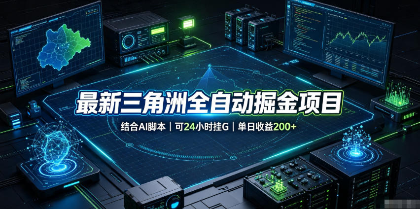 最新三角洲全自动掘金项目,结合AI脚本,可24小时挂G,单日收益200+【揭秘】-网赚副业网