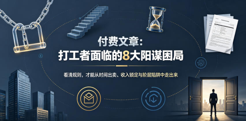 付费文章：打工者面临的8大阳谋困局-网赚副业网
