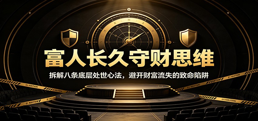 富人长久守财思维：拆解八条底层处世心法，避开财富流失的致命陷阱-网赚副业网