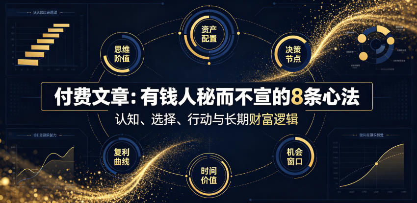 付费文章：有钱人秘而不宣的8条心法-网赚副业网