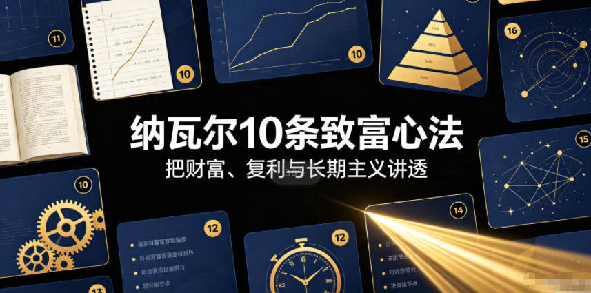 付费文章:纳瓦尔10条致富心法-网赚副业网