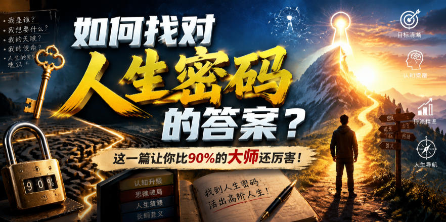 付费文章:如何找对人生密码的答案?这一篇让你比90%的大师还厉害!-网赚副业网