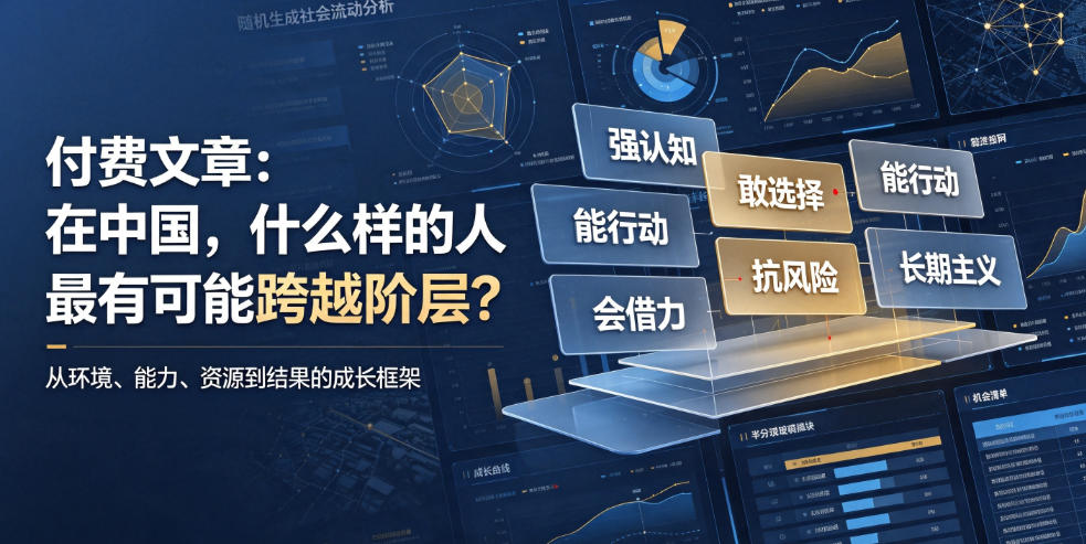 付费文章:在中国,什么样的人最有可能跨越阶层?插图 付费文章:在中国,什么样的人最有可能跨越阶层?插图