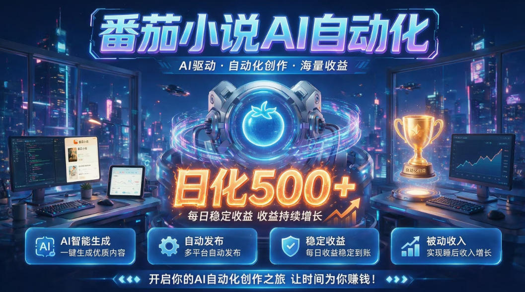 小白可做番茄AI,居家轻创业,每日稳赚500➕,普通人低门槛轻松线上增收【揭秘】-网赚副业网