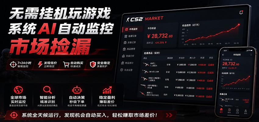 系统AI自动监控市场捡漏,不用玩游戏,只需要一部手机,支持任何形式数据验证-网赚副业网
