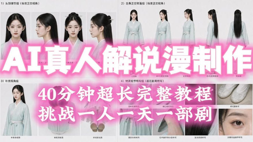 2026年AI真人解说漫剧自动批量化制作教程，40分钟超长完整，自动批量化制作，挑战一人一天一部剧！-网赚副业网
