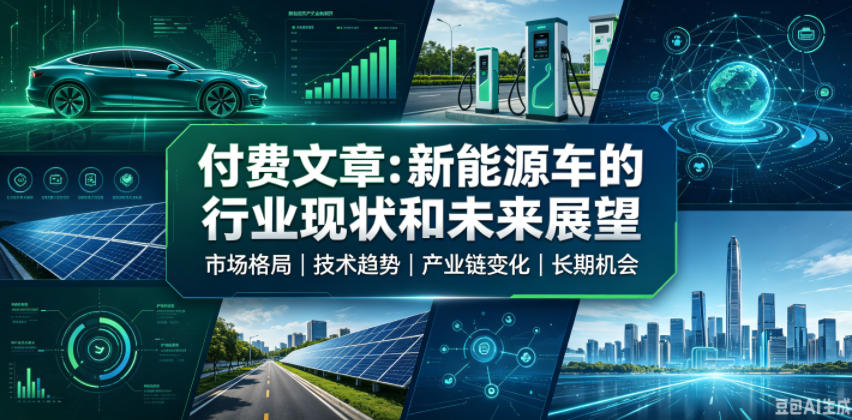 付费文章：新能原车的行业现状和未来展望-网赚副业网