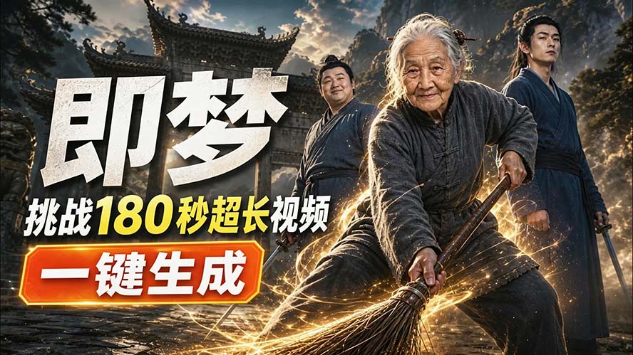 (20112期)即梦挑战180秒超长视频!一键生成3分钟电影?完整制作流程详细分享!-网赚副业网