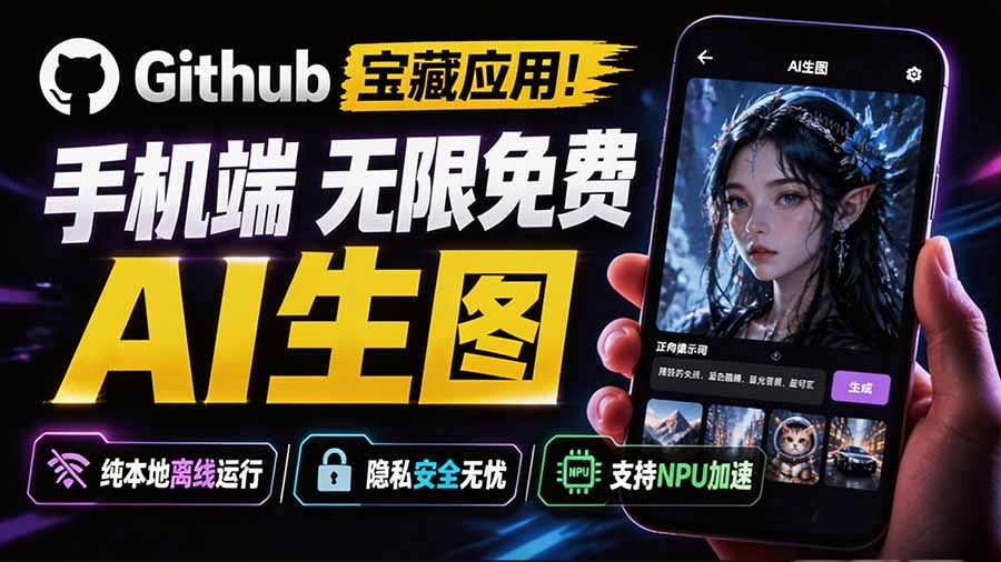 (19681期)Github宝藏应用!手机端无限免费AI 生图,纯本地离线运行,支持NPU加速 斩获3.1k stars,local-dream插图 (19681期)Github宝藏应用!手机端无限免费AI 生图,纯本地离线运行,支持NPU加速 斩获3.1k stars,local-dream插图