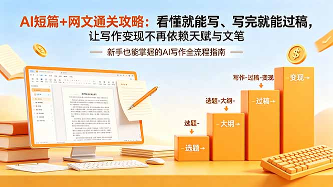 (19655期)AI短篇+网文通关攻略-更新:看懂就能写、写完就能过稿,让写作变现不再依赖天赋与文笔插图 (19655期)AI短篇+网文通关攻略-更新:看懂就能写、写完就能过稿,让写作变现不再依赖天赋与文笔插图