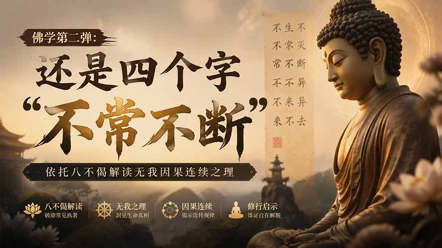 (19779期)付费文章:佛学第二弹:还是四个字“不常不断”依托八不偈解读无我因果连续之理插图1 (19779期)付费文章:佛学第二弹:还是四个字“不常不断”依托八不偈解读无我因果连续之理插图1