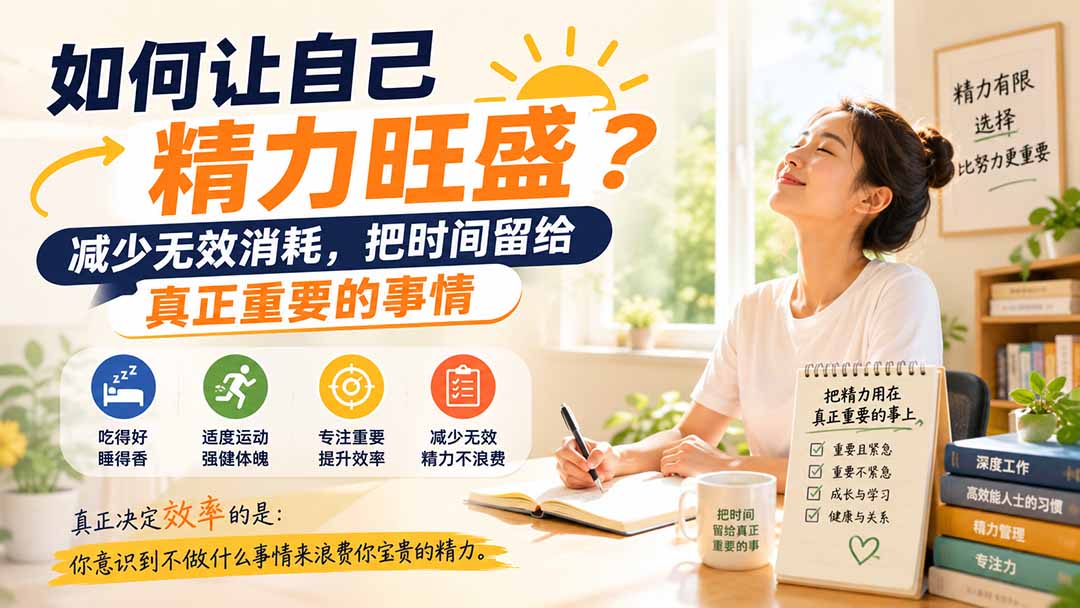 (20071期)付费文章:如何让自己精力旺盛?减少无效消耗,把时间留给真正重要的事情插图1 (20071期)付费文章:如何让自己精力旺盛?减少无效消耗,把时间留给真正重要的事情插图1