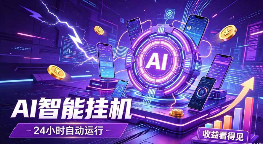 (19755期)AI智能广告挂机,躺赚新模式 设备托管运行,解放双手持续变现-网赚副业网