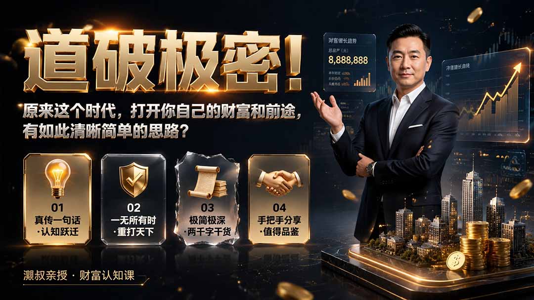 （19661期）付费文章：道破极密！原来这个时代，打开你自己的财富和前途，有如此清晰简单的思路？插图1