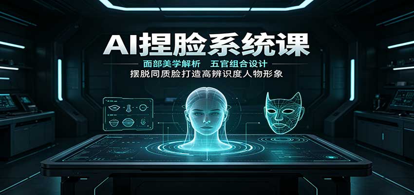 AI捏脸系统课:面部美学解析,五官组合设计,摆脱同质脸打造高辨识度人物形象插图 AI捏脸系统课:面部美学解析,五官组合设计,摆脱同质脸打造高辨识度人物形象插图