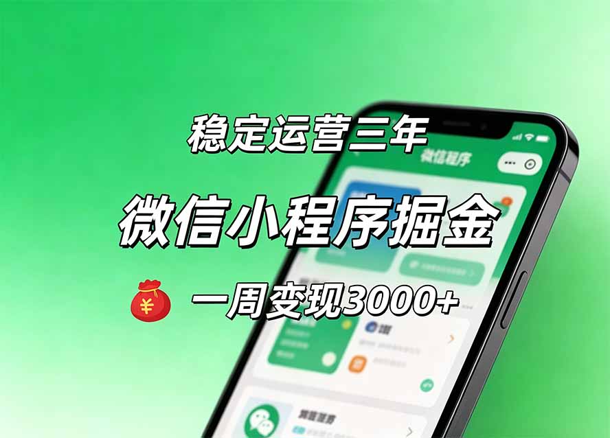 (20077期)月收益稳定1W+的微信小程序,前期积累客户,后期躺平养老,小白轻松上手插图 (20077期)月收益稳定1W+的微信小程序,前期积累客户,后期躺平养老,小白轻松上手插图