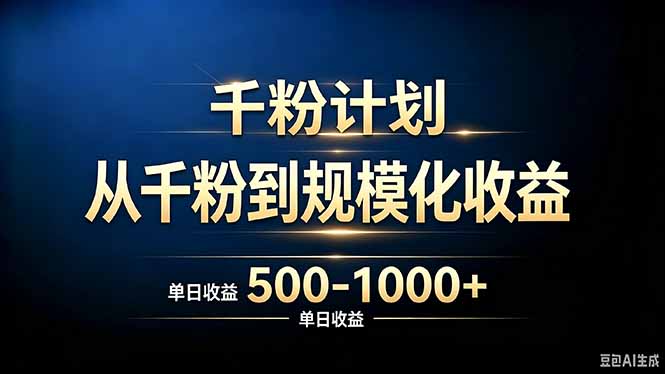 (20078期)抖音千粉账号计划,从千粉到规模化收益 500-1000+单日收益插图 (20078期)抖音千粉账号计划,从千粉到规模化收益 500-1000+单日收益插图