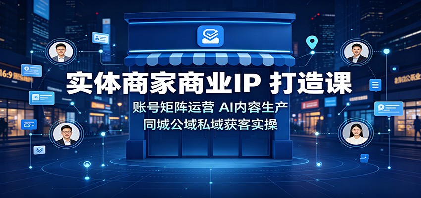 实体商家商业IP打造课:账号矩阵运营,AI内容生产,同城公域私域获客实操插图 实体商家商业IP打造课:账号矩阵运营,AI内容生产,同城公域私域获客实操插图