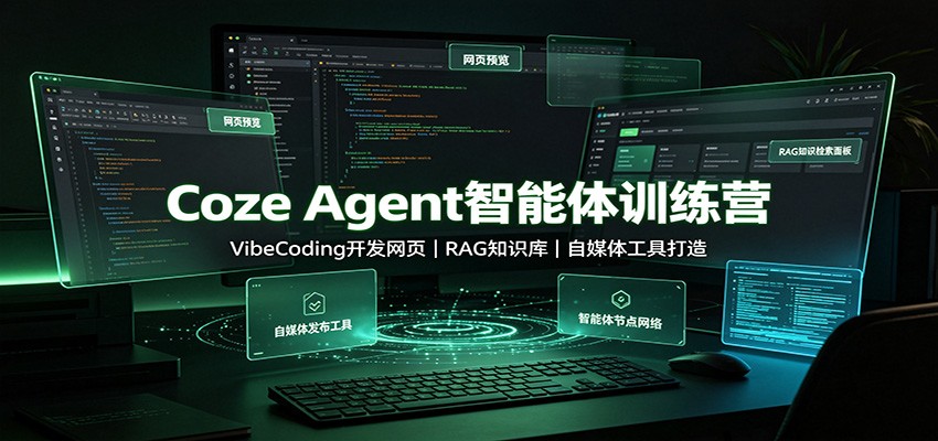 Coze Agent智能体训练营:VibeCoding开发网页,RAG知识库,自媒体工具打造-网赚副业网