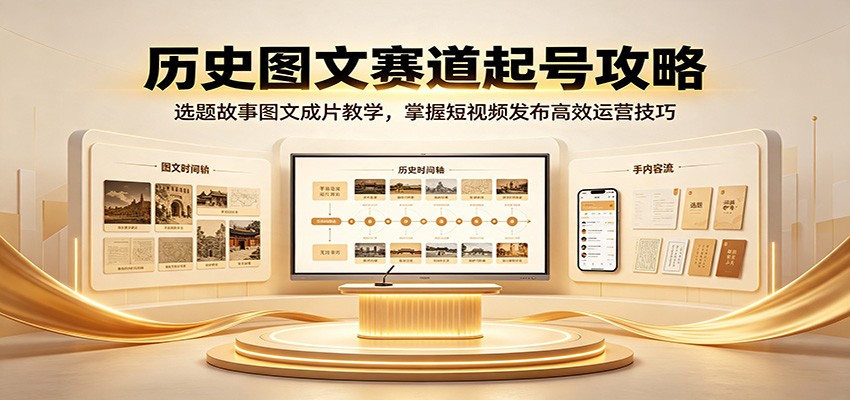 历史图文赛道起号攻略:选题故事图文成片教学,掌握短视频发布高效运营技巧插图 历史图文赛道起号攻略:选题故事图文成片教学,掌握短视频发布高效运营技巧插图