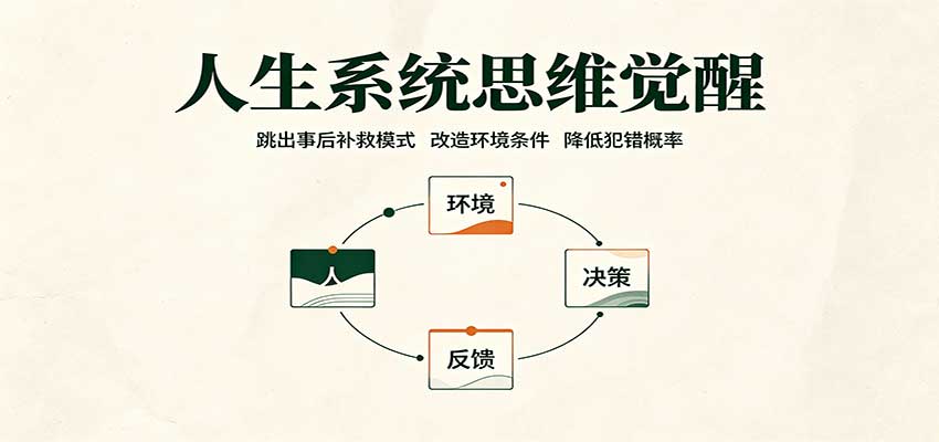 人生系统思维觉醒：跳出事后补救模式，改造环境条件，降低犯错概率-网赚副业网
