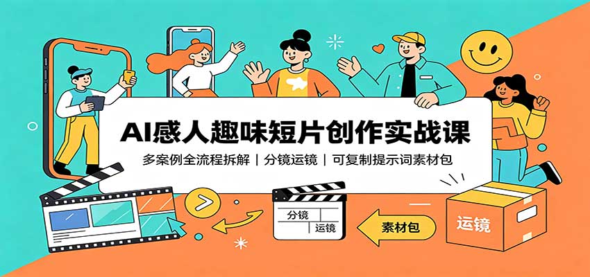 AI感人趣味短片创作实战课:多案例全流程拆解,分镜运镜,可复制提示词素材包插图 AI感人趣味短片创作实战课:多案例全流程拆解,分镜运镜,可复制提示词素材包插图