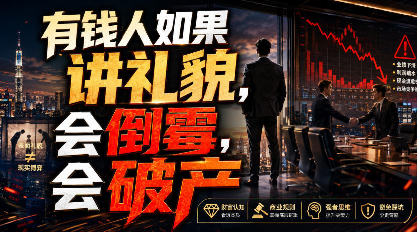 付费文章:有钱人如果讲礼貌,会倒霉,会破产插图 付费文章:有钱人如果讲礼貌,会倒霉,会破产插图