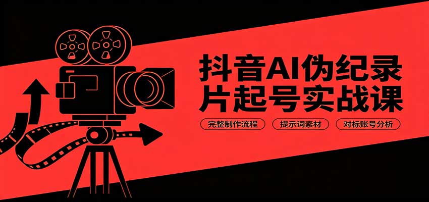 抖音AI伪纪录片起号实战课:完整制作流程,提示词素材,对标账号分析插图 抖音AI伪纪录片起号实战课:完整制作流程,提示词素材,对标账号分析插图