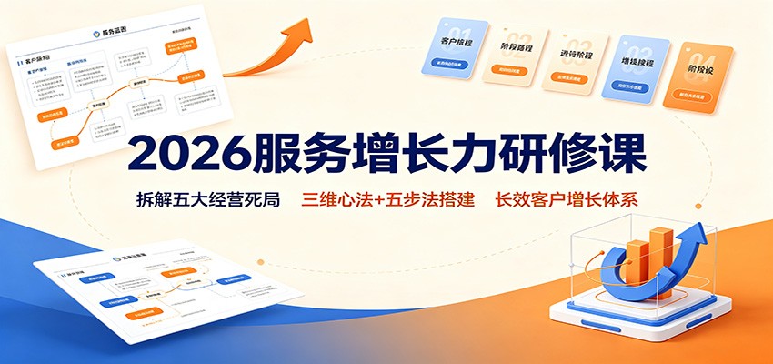 2026服务增长力研修课:拆解五大经营死局,三维心法+五步法搭建长效客户增长体系-网赚副业网