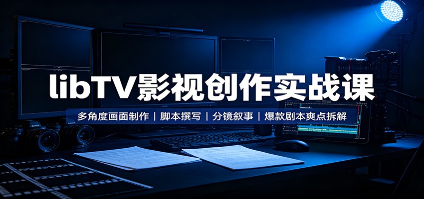 libTV影视创作实战课:多角度画面制作,脚本撰写,分镜叙事,爆款剧本爽点拆解-网赚副业网