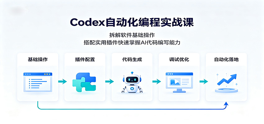 Codex自动化编程实战课:拆解软件基础操作,搭配实用插件快速掌握AI代码编写能力-网赚副业网