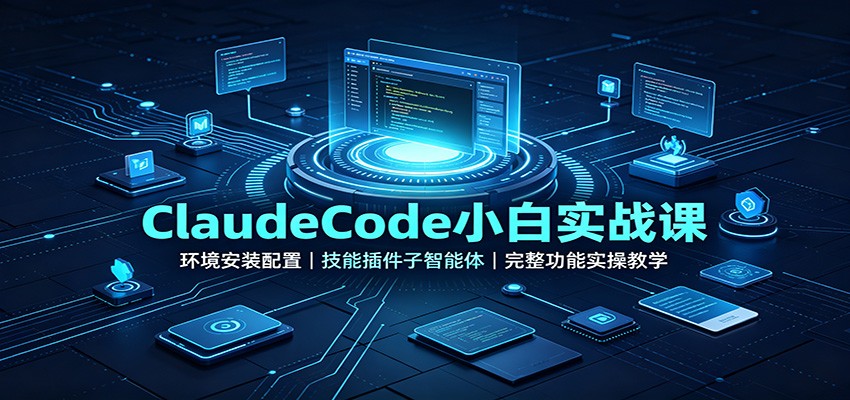ClaudeCode小白实战课:环境安装配置,技能插件子智能体,完整功能实操教学插图 ClaudeCode小白实战课:环境安装配置,技能插件子智能体,完整功能实操教学插图