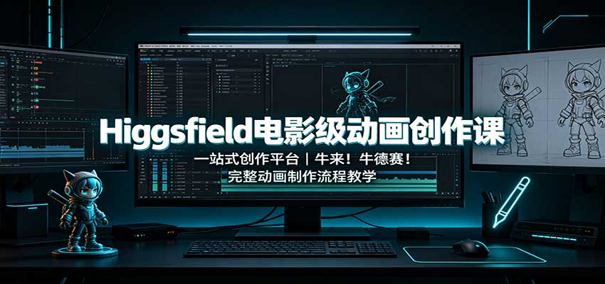 Higgsfield电影级动画创作课:一站式创作平台,牛来!牛德赛!完整动画制作流程教学-网赚副业网