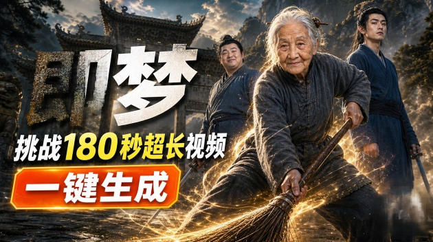 即梦挑战180秒超长视频!一键生成3分钟电影?完整制作流程详细分享!-网赚副业网
