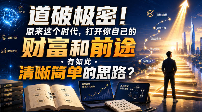 公众号灏泽异谈付费文:道破极密!原来这个时代,打开你自己的财富和前途,有如此清晰简单的思路?!插图 公众号灏泽异谈付费文:道破极密!原来这个时代,打开你自己的财富和前途,有如此清晰简单的思路?!插图