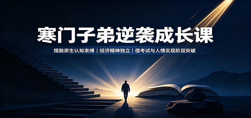寒门子弟逆袭成长课:摆脱原生认知束缚,经济精神独立,借考试与人情实现阶层突破-网赚副业网