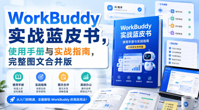 WorkBuddy实战蓝皮书,使用手册与实战指南,完整图文合并版-网赚副业网