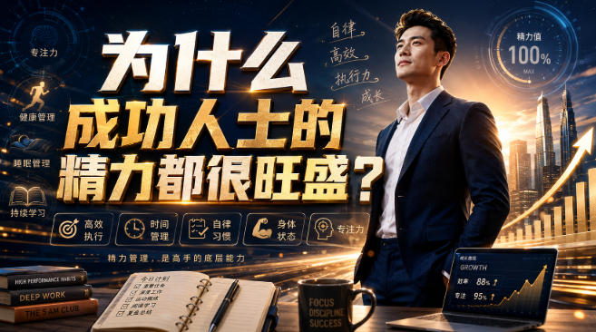付费文章:为什么成功人士的精力都很旺盛?-网赚副业网