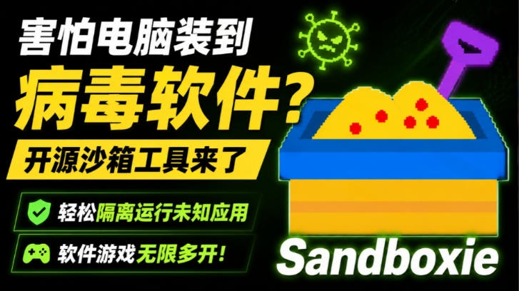 害怕电脑装到病毒软件?开源沙箱工具来了,轻松隔离运行未知应用,还能软件游戏无限多开!Sandboxie插图 害怕电脑装到病毒软件?开源沙箱工具来了,轻松隔离运行未知应用,还能软件游戏无限多开!Sandboxie插图