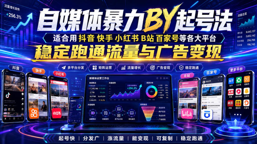 自媒体暴力搬运起号法,适合用抖音快手小红书B站百家号等各大平台,稳定跑通流量与广告变现插图 自媒体暴力搬运起号法,适合用抖音快手小红书B站百家号等各大平台,稳定跑通流量与广告变现插图