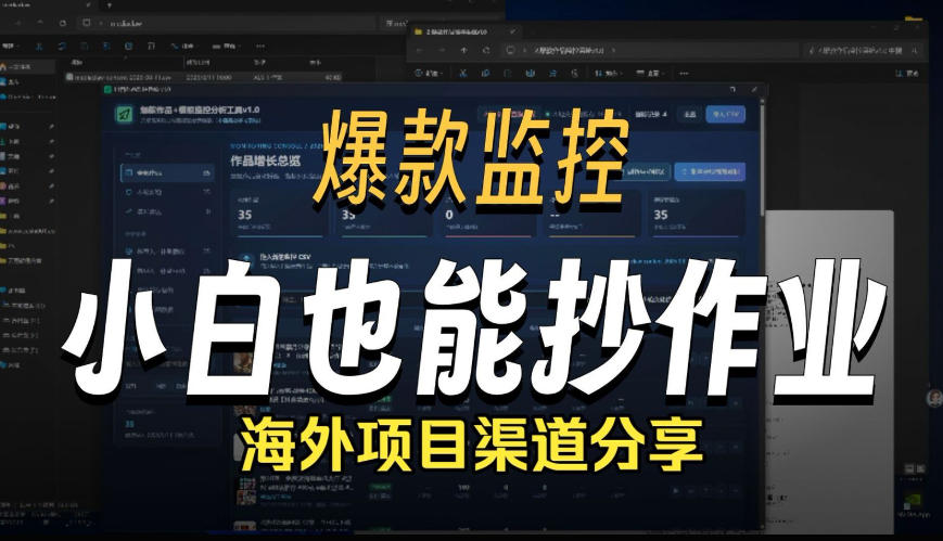 抖音爆款数据监控工具_海外网盘拉新渠道-网赚副业网