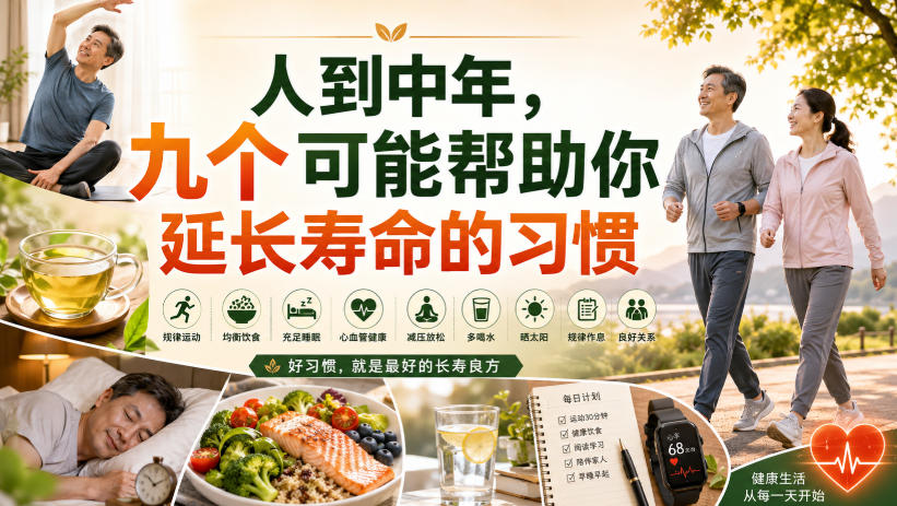 付费文章:人到中年,九个可能帮助你延长寿命的习惯插图 付费文章:人到中年,九个可能帮助你延长寿命的习惯插图