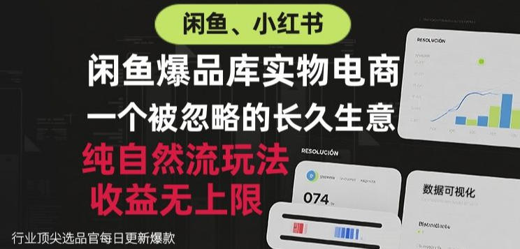 闲鱼小红书实物电商,纯自然流玩法,一个被忽略的长久生意,收益无上限【揭秘】-网赚副业网