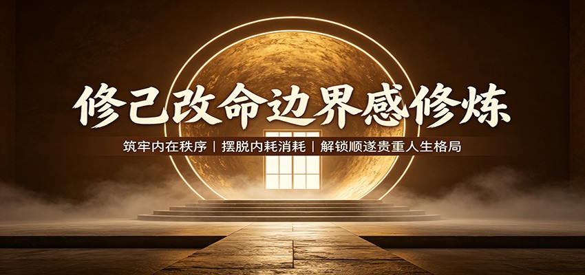修己改命边界感修炼:筑牢内在秩序,摆脱内耗消耗,解锁顺遂贵重人生格局插图 修己改命边界感修炼:筑牢内在秩序,摆脱内耗消耗,解锁顺遂贵重人生格局插图