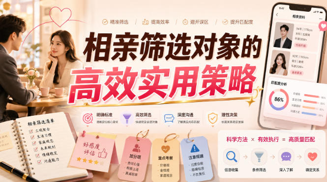 付费文章:相亲筛选对象的高效实用策略-网赚副业网