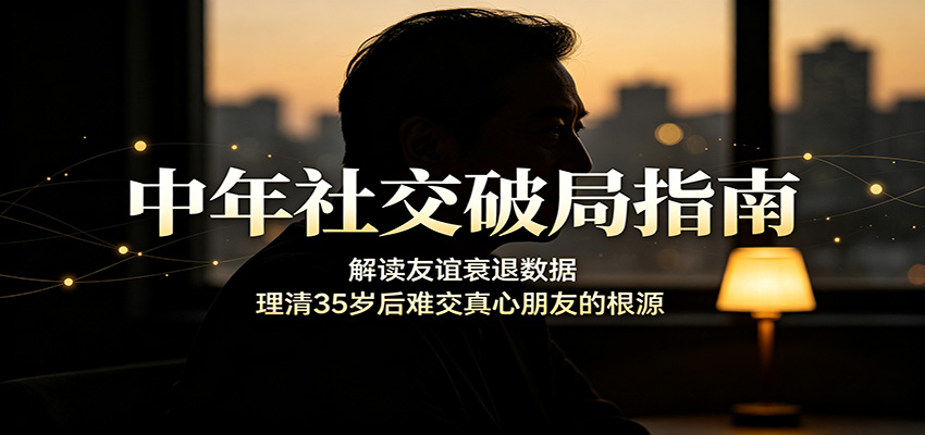 中年社交破局指南:解读友谊衰退数据,理清35岁后难交真心朋友的根源-网赚副业网
