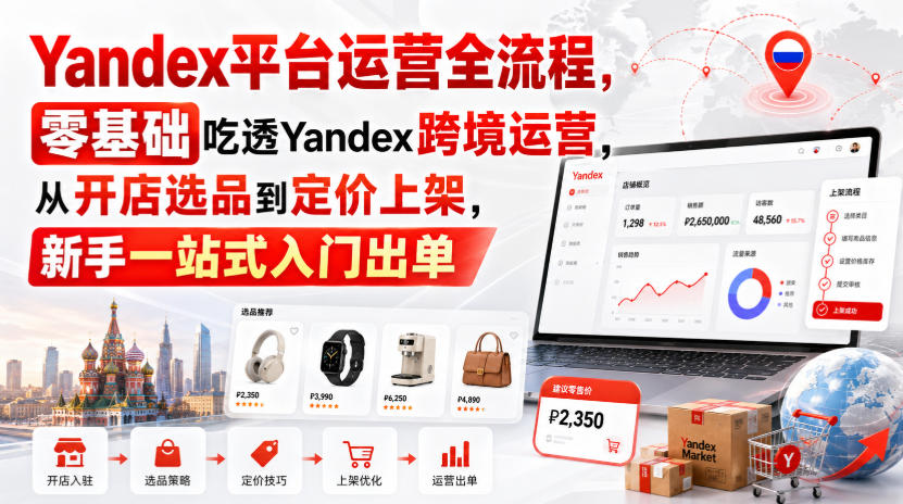 Yandex平台运营全流程,零基础吃透Yandex跨境运营,从开店选品到定价上架,新手一站式入门出单插图 Yandex平台运营全流程,零基础吃透Yandex跨境运营,从开店选品到定价上架,新手一站式入门出单插图
